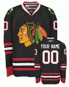 Miesten Chicago Blackhawks Mukautettu Musta Paita