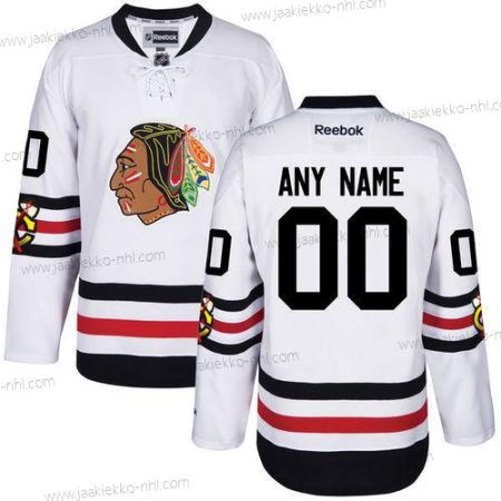 Miesten Chicago Blackhawks Mukautettu Valkoinen Reebok 2017 Talvi Klassinen Paita