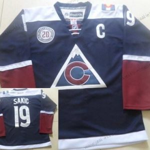 Miesten Colorado Avalanche #19 Joe Sakic Reebok Laivastonsininen Sininen 20Th Vaihtopaita Premier Paita