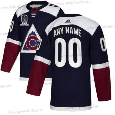 Miesten Colorado Avalanche Mukautettu Avtive Pelaaja 2022 Laivastonsininen Stanley Cup Champions Patch Ommeltu Paita