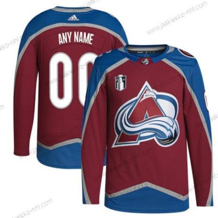 Miesten Colorado Avalanche Mukautettu Punainen 2022 Stanley Cup Final Patch Ommeltu Paita