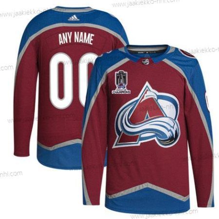 Miesten Colorado Avalanche Mukautettu Punainen Avtive Pelaaja 2022 Stanley Cup Champions Patch Ommeltu Paita