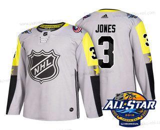 Miesten Columbus Blue Jackets #3 Seth Jones Harmaa 2018 NHL All-Star Ommeltu Jääkiekko Paita