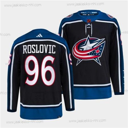 Miesten Columbus Blue Jackets #96 Jack Roslovic Laivastonsininen 2022 Käänteinen Retro Ommeltu Paita