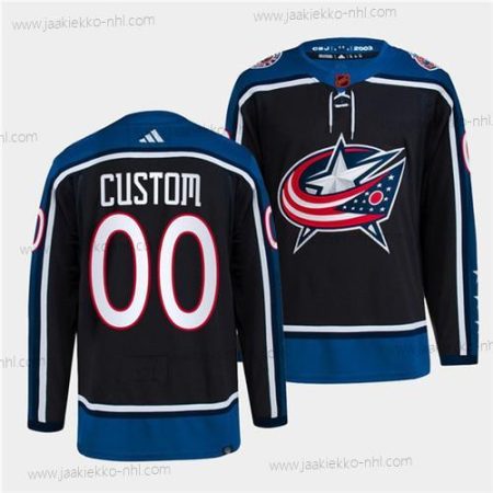 Miesten Columbus Blue Jackets Mukautettu Laivastonsininen 2022 Käänteinen Retro Ommeltu Paita