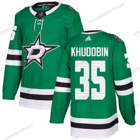 Miesten Dallas Stars #35 Anton Khudobin Vihreä Ommeltu NHL Paita