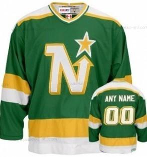 Miesten Dallas Stars Mukautettu Vihreä Retro Paita