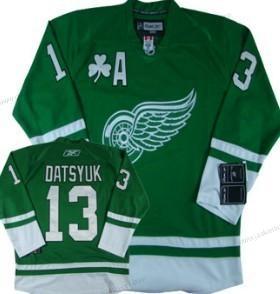 Miesten Detroit Red Wings #13 Pavel Datsyuk St. Patrick’S Day Vihreä Paita