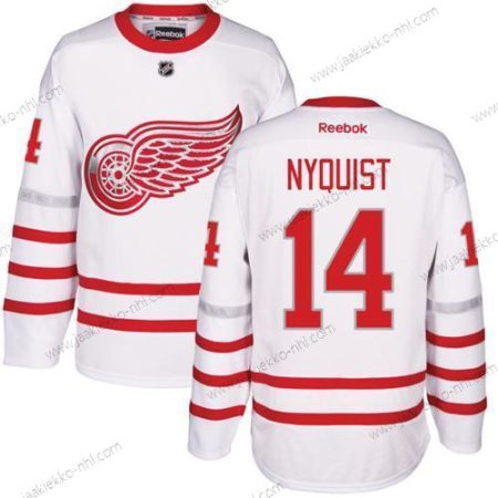 Miesten Detroit Red Wings #14 Gustav Nyquist Valkoinen Centennial Klassinen Ommeltu NHL Paita