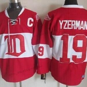 Miesten Detroit Red Wings #19 Steve Yzerman Punainen Talvi Klassinen Retro CCM Paita