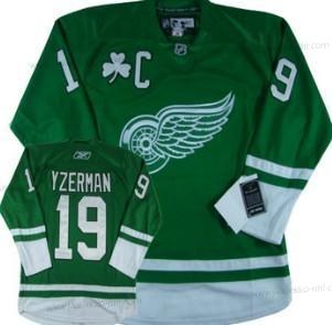 Miesten Detroit Red Wings #19 Steve Yzerman St. Patrick’S Day Vihreä Paita