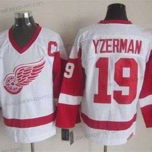 Miesten Detroit Red Wings #19 Steve Yzerman Valkoinen CCM Vintage Paita