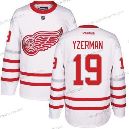 Miesten Detroit Red Wings #19 Steve Yzerman Valkoinen Centennial Klassinen Ommeltu NHL Paita