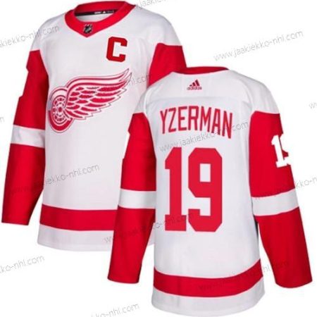 Miesten Detroit Red Wings #19 Steve Yzerman Valkoinen Ommeltu Paita