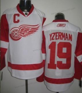 Miesten Detroit Red Wings #19 Steve Yzerman Valkoinen Paita