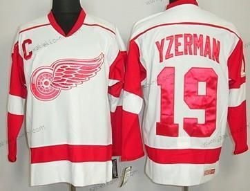 Miesten Detroit Red Wings #19 Steve Yzerman Valkoinen Retro CCM Paita