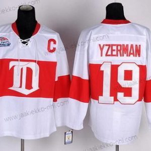 Miesten Detroit Red Wings #19 Steve Yzerman Valkoinen Talvi Klassinen Paita