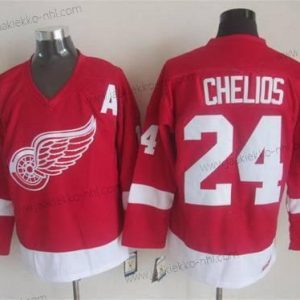 Miesten Detroit Red Wings #24 Chris Chelios Punainen CCM Vintage Paita