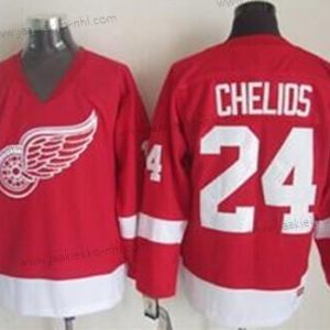 Miesten Detroit Red Wings #24 Chris Chelios Punainen Retro CCM Paita