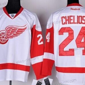 Miesten Detroit Red Wings #24 Chris Chelios Valkoinen Paita