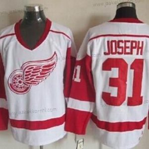 Miesten Detroit Red Wings #31 Curtis Joseph Valkoinen Retro CCM Paita