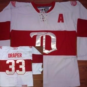 Miesten Detroit Red Wings #33 Kris Draper Valkoinen Talvi Klassinen CCM Paita