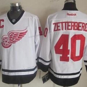 Miesten Detroit Red Wings #40 Henrik Zetterberg 2014 Valkoinen Paita