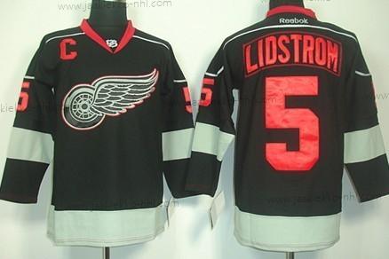 Miesten Detroit Red Wings #5 Nicklas Lidstrom Musta Ice Paita