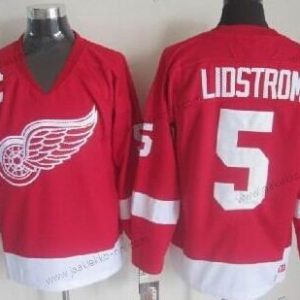 Miesten Detroit Red Wings #5 Nicklas Lidstrom Punainen Retro CCM Paita