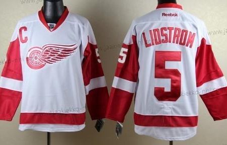 Miesten Detroit Red Wings #5 Nicklas Lidstrom Valkoinen Paita