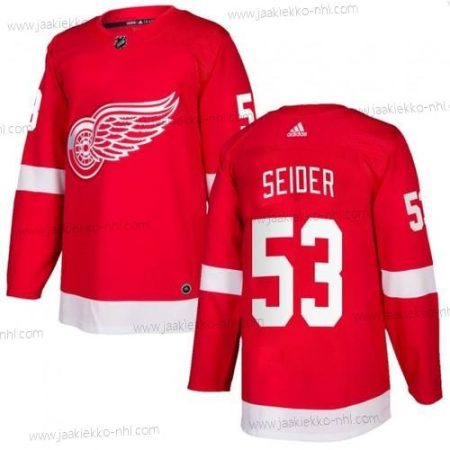 Miesten Detroit Red Wings #53 Moritz Seider Punainen Kotiottelupaita Jääkiekko Ommeltu NHL Paita