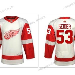 Miesten Detroit Red Wings #53 Moritz Seider Valkoinen Kolmas paita Jääkiekko Ommeltu NHL Paita