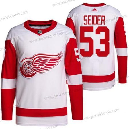 Miesten Detroit Red Wings #53 Moritz Seider Valkoinen Ommeltu Paita