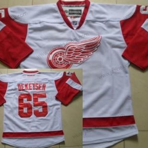 Miesten Detroit Red Wings #65 Danny Dekeyser Valkoinen Paita