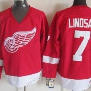 Miesten Detroit Red Wings #7 Ted Lindsay Punainen Retro CCM Paita