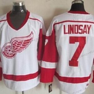 Miesten Detroit Red Wings #7 Ted Lindsay Valkoinen Retro CCM Paita