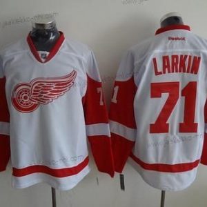 Miesten Detroit Red Wings #71 Dylan Larkin Reebok Valkoinen Kolmas paita Premier Paita