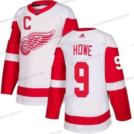 Miesten Detroit Red Wings #9 Gordie Howe Valkoinen Ommeltu Paita