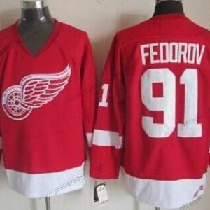 Miesten Detroit Red Wings #91 Sergei Fedorov Punainen Retro CCM Paita