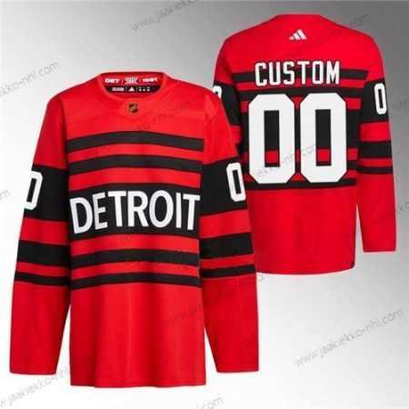 Miesten Detroit Red Wings Mukautettu Punainen 2022-23 Käänteinen Retro Ommeltu Paita