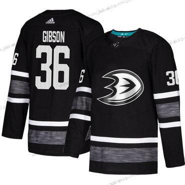 Miesten Ducks #36 John Gibson Musta Aito 2019 All-Star Ommeltu Jääkiekko Paita