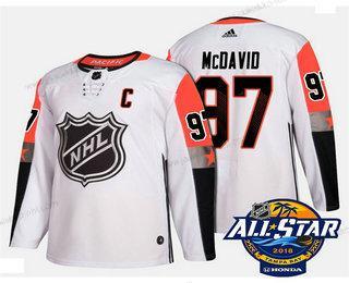 Miesten Edmonton Oilers #97 Connor Mcdavid Valkoinen 2018 NHL All-Star Ommeltu Jääkiekko Paita