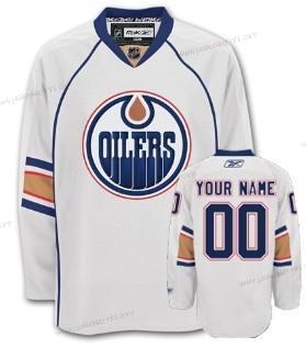 Miesten Edmonton Oilers Mukautettu Valkoinen Paita