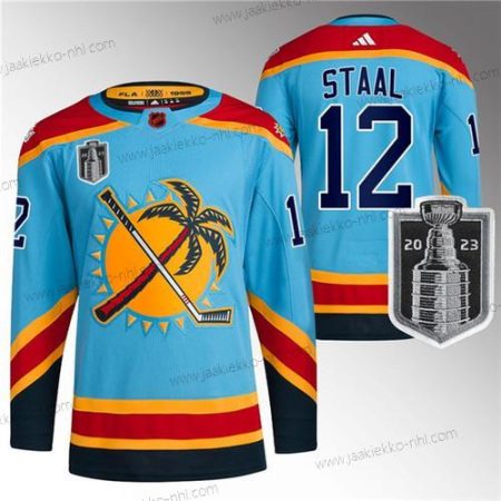 Miesten Florida Panthers #12 Eric Staal Sininen 2023 Stanley Cup Final Käänteinen Retro Ommeltu Paita