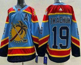 Miesten Florida Panthers #19 Matthew Tkachuk Sininen 2022 Käänteinen Retro Aito Paita