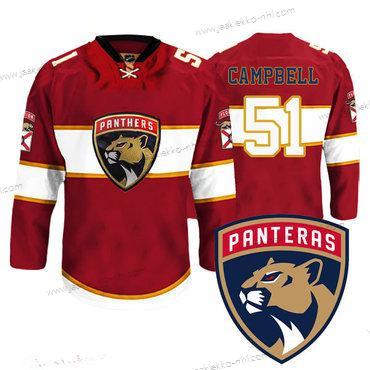 Miesten Florida Panthers #51 Brian Campbell New Logo Reebok Punainen Premier Pelaaja Paita