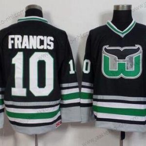 Miesten Hartford Whalers #10 Ron Francis 1995-96 Musta CCM Vintage Paita