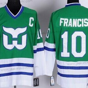 Miesten Hartford Whalers #10 Ron Francis Vihreä Retro CCM Paita