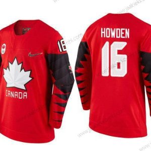 Miesten Kanada Maajoukkue #16 Quinton Howden Punainen 2018 Talvi Olympics Paita