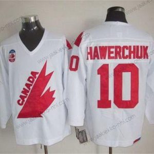 Miesten Kanadan maajoukkue #10 Dale Hawerchuk 1991 Olympic Valkoinen CCM Vintage Paita